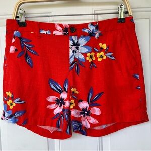 •Old Navy• Linen Blend Everyday Floral Shorts - Size 6